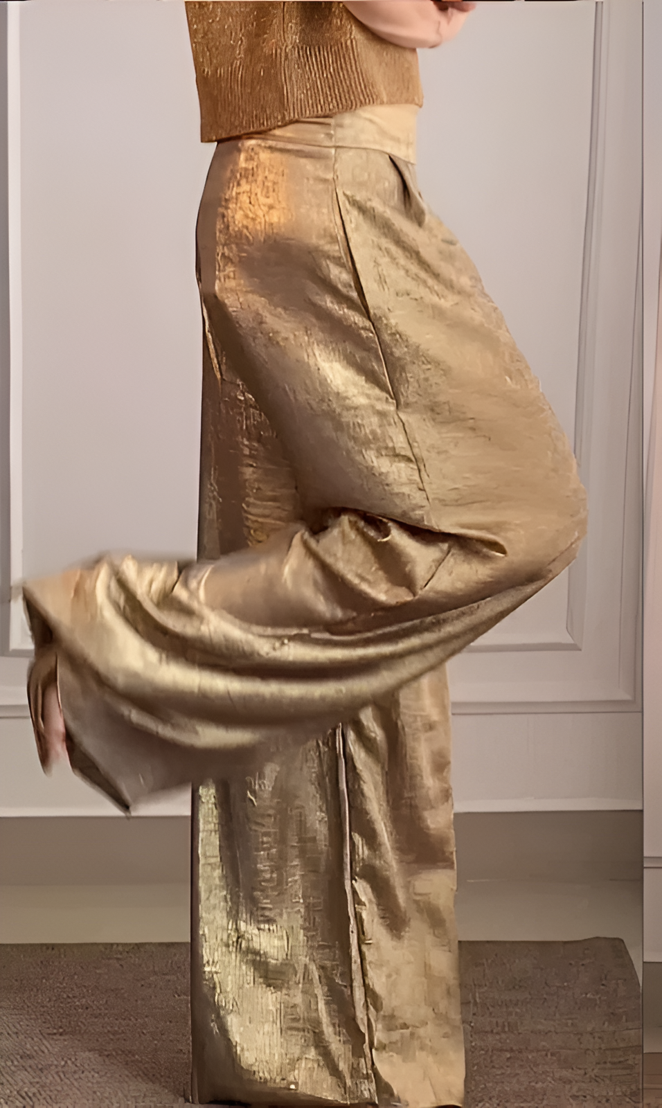 Ivanka | Metallisches Gold Set mit weitem Bein-Becker Boutique