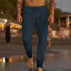 Vayden | Herren Leichte Hosen Sommer | Leinenoptik