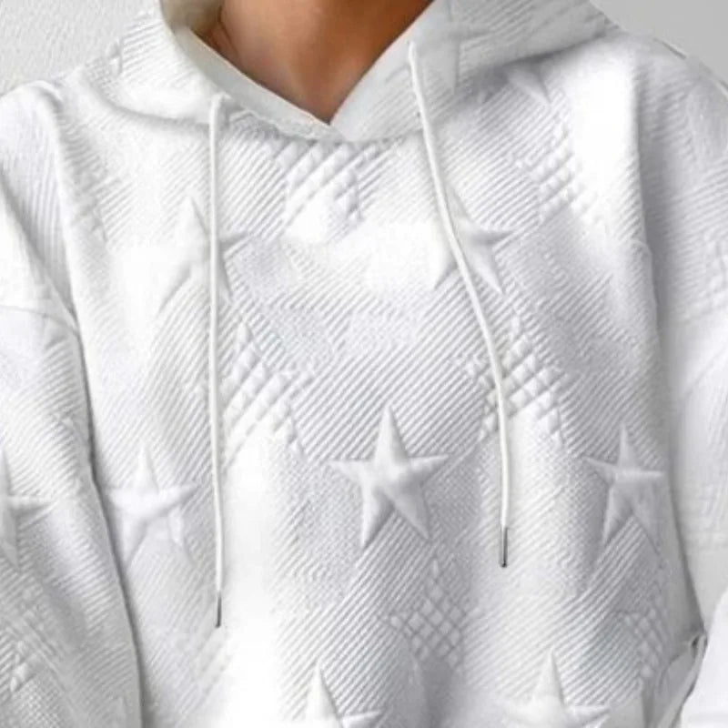 Jade | Weißes Oversized Sweatshirt mit Kapuze-Becker Boutique