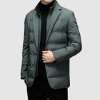 Classic men's down jacket | Black | Grey