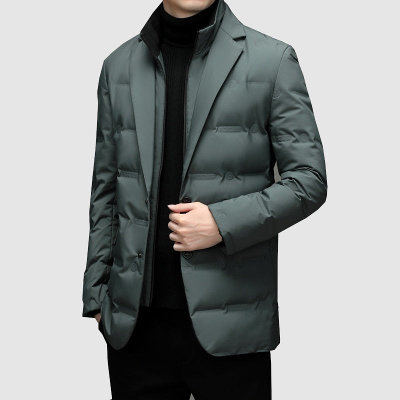 Classic men's down jacket | Black | Grey