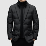 Classic men's down jacket | Black | Grey