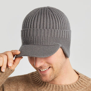 Jarno | Strickmütze mit Ohrenschutz und Klappe-Becker Boutique