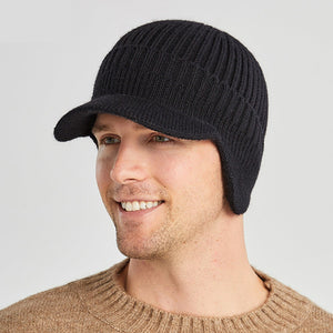 Jarno | Strickmütze mit Ohrenschutz und Klappe-Becker Boutique
