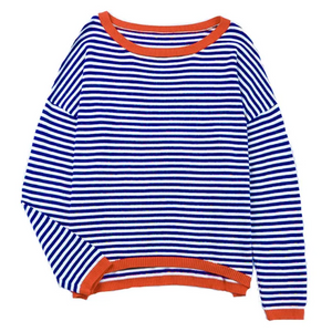 Jollie | Gestreifter Pullover-Blau-S-Becker Boutique