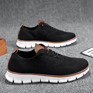 Jorn | Lässiger Herrenschuh mit atmungsaktivem Obermaterial und stabiler Sohle-Schwarz-40-Becker Boutique