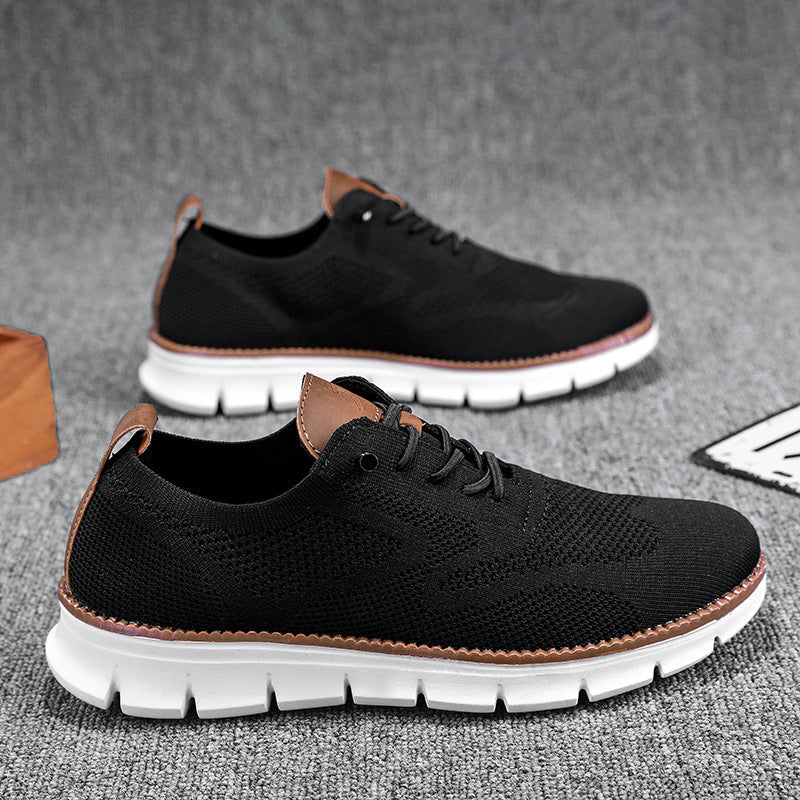 Jorn | Lässiger Herrenschuh mit atmungsaktivem Obermaterial und stabiler Sohle-Schwarz-40-Becker Boutique
