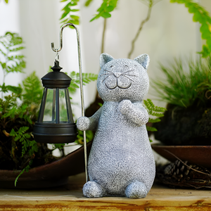 Katzenlampe | Wetterfeste Solar-Katzenlaterne-Becker Boutique