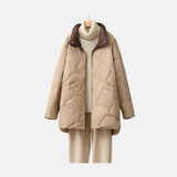 Women's down jacket | With stand-up collar & mid-length