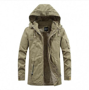 Kiano | Urbane Militärjacke mit Kapuze-Khaki-S-Becker Boutique