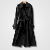 Kira | Langer eleganter Trenchcoat für Damen-Schwarz-S-Becker Boutique