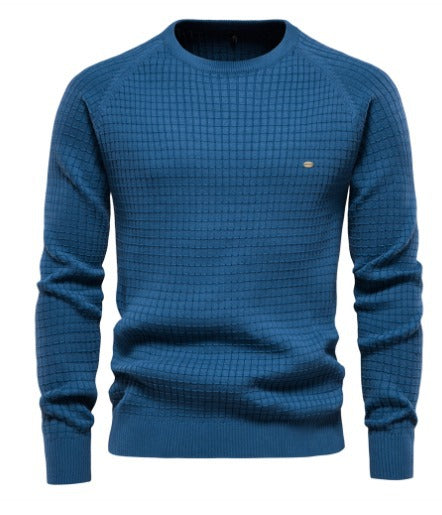 Kody | Herrenpullover mit Rundhalsausschnitt-Blau-S-Becker Boutique