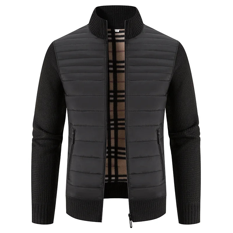 Kurt | Gestrickte Fleece Jacke-Schwarz-M-Becker Boutique