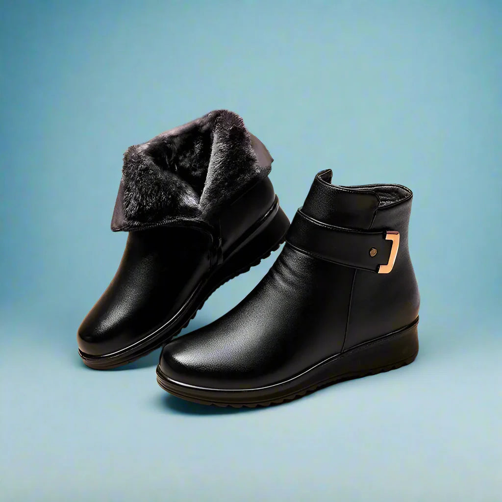 Trudy | Stiefel mit Fleece-Futter und rutschfester Sohle - Orthopädisch