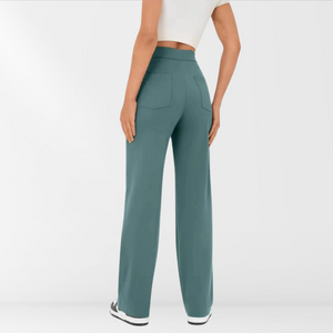 Lana-Geknopfte-Hose-mit-hoher-Taille6-Stein Grün-Becker-Boutique
