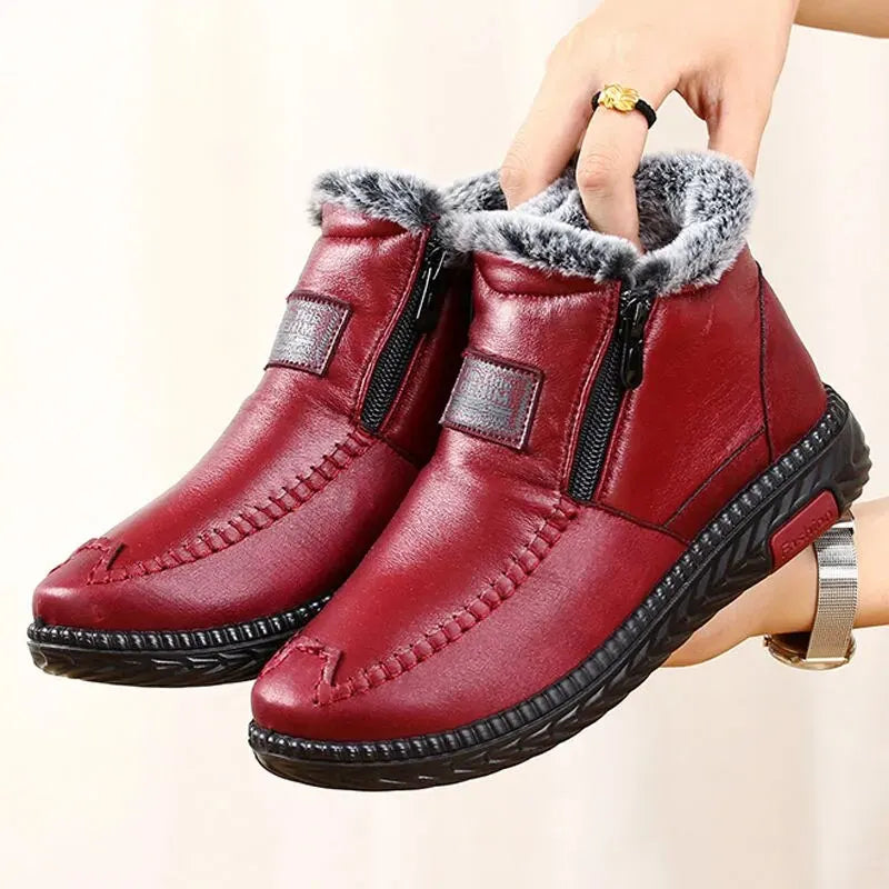 Lara | Pelzgefütterte Lederstiefel-Becker Boutique