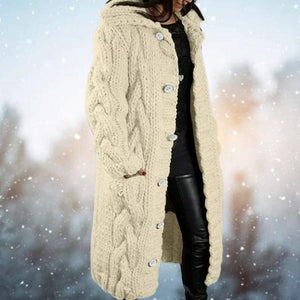 Larissa | Grobstrick-Cardigan-Mantel-Beige-S-Becker Boutique