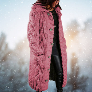 Larissa | Grobstrick-Cardigan-Mantel-Rosa-S-Becker Boutique