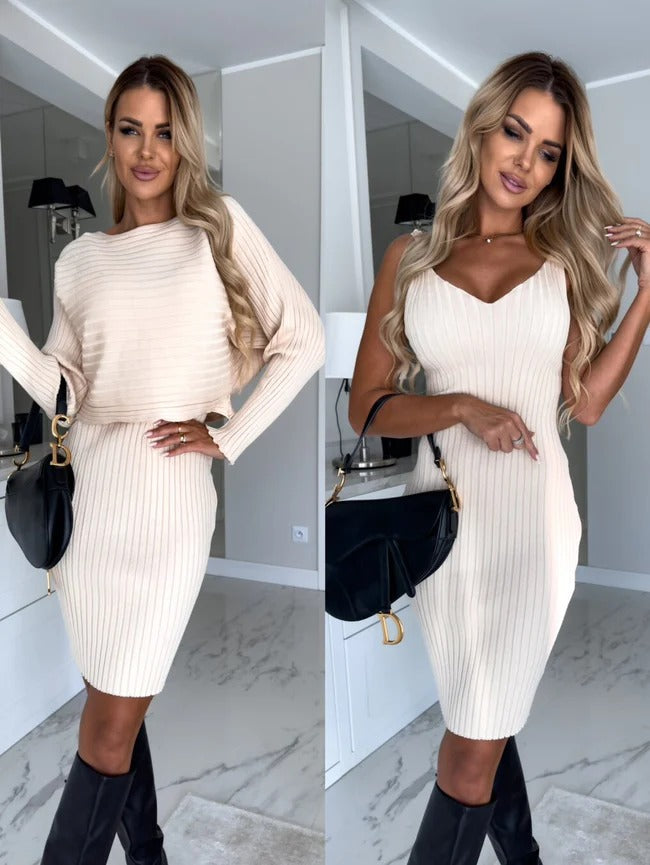 Lene | Ärmelloses Strickkleid mit Pullover-Becker Boutique