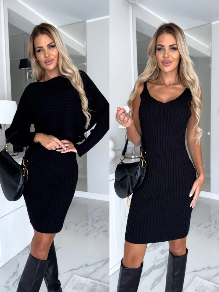 Lene | Ärmelloses Strickkleid mit Pullover-Becker Boutique