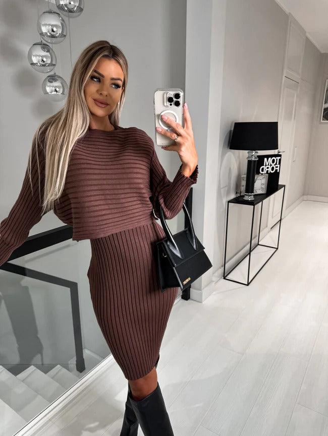 Lene | Ärmelloses Strickkleid mit Pullover-Becker Boutique