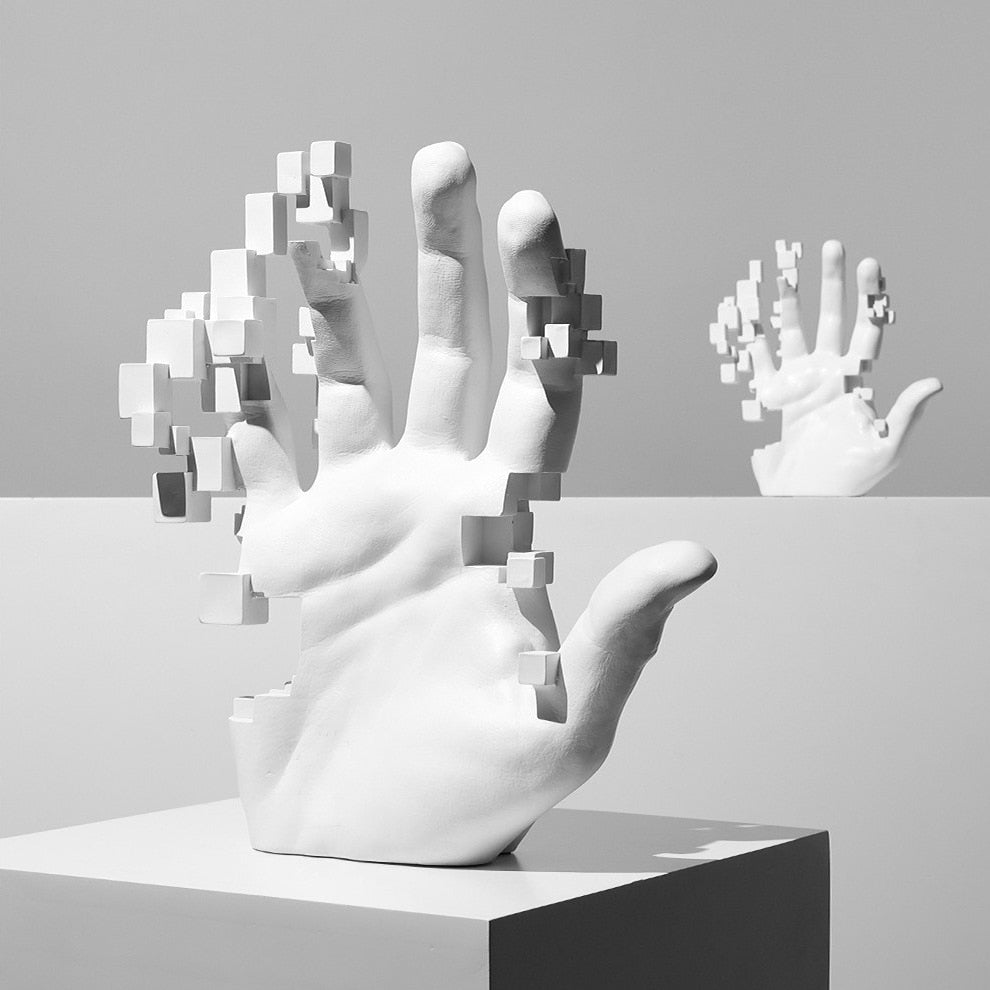 PixelHand | 3d haus kunst skulptur