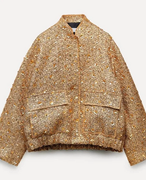 Linn | Glitzer-Pailletten-Blazer-Gold-XS-Becker Boutique