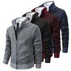 Louis | Gemustert Strickjacke mit Reißverschluss-Becker Boutique