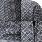 Louis | Gemustert Strickjacke mit Reißverschluss-Becker Boutique