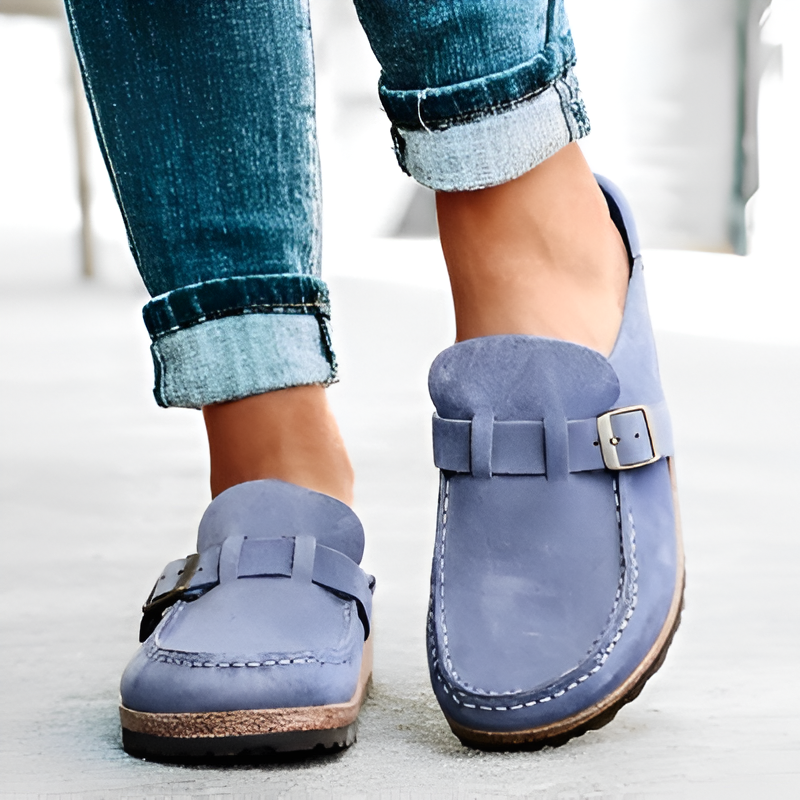 Luiz | Vintage Vegan Leder Kork Sandalen-Violett-35-Becker Boutique