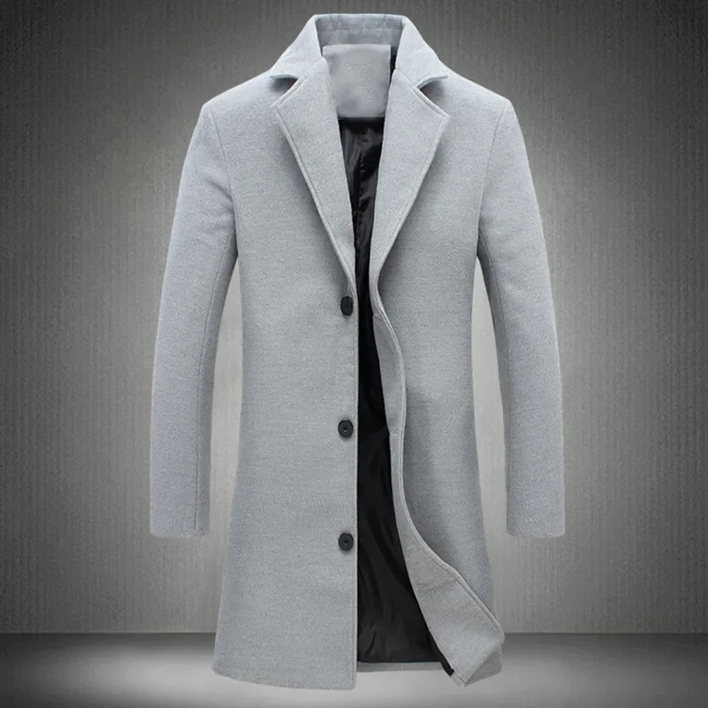 Luka | Eleganter Trenchcoat aus Wollmix für Herren-Becker Boutique