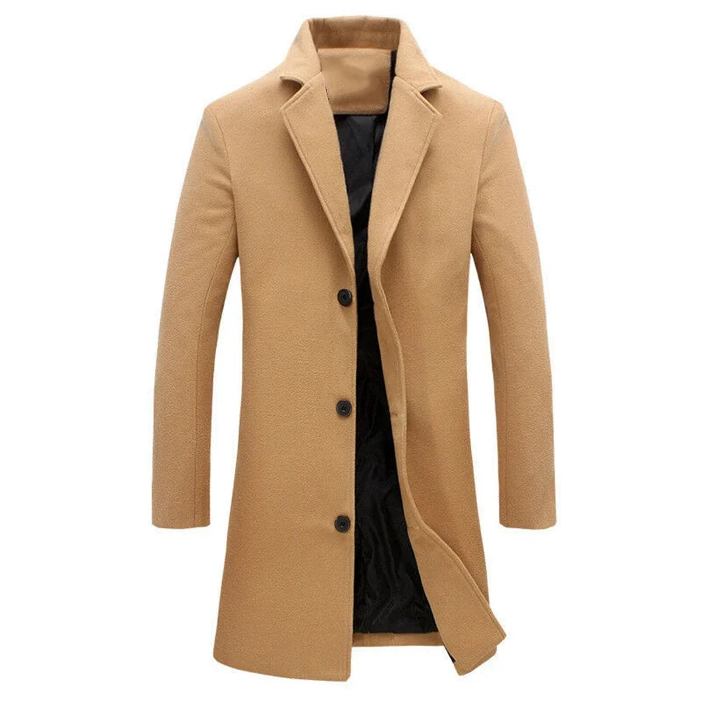 Luka | Eleganter Trenchcoat aus Wollmix für Herren-Becker Boutique