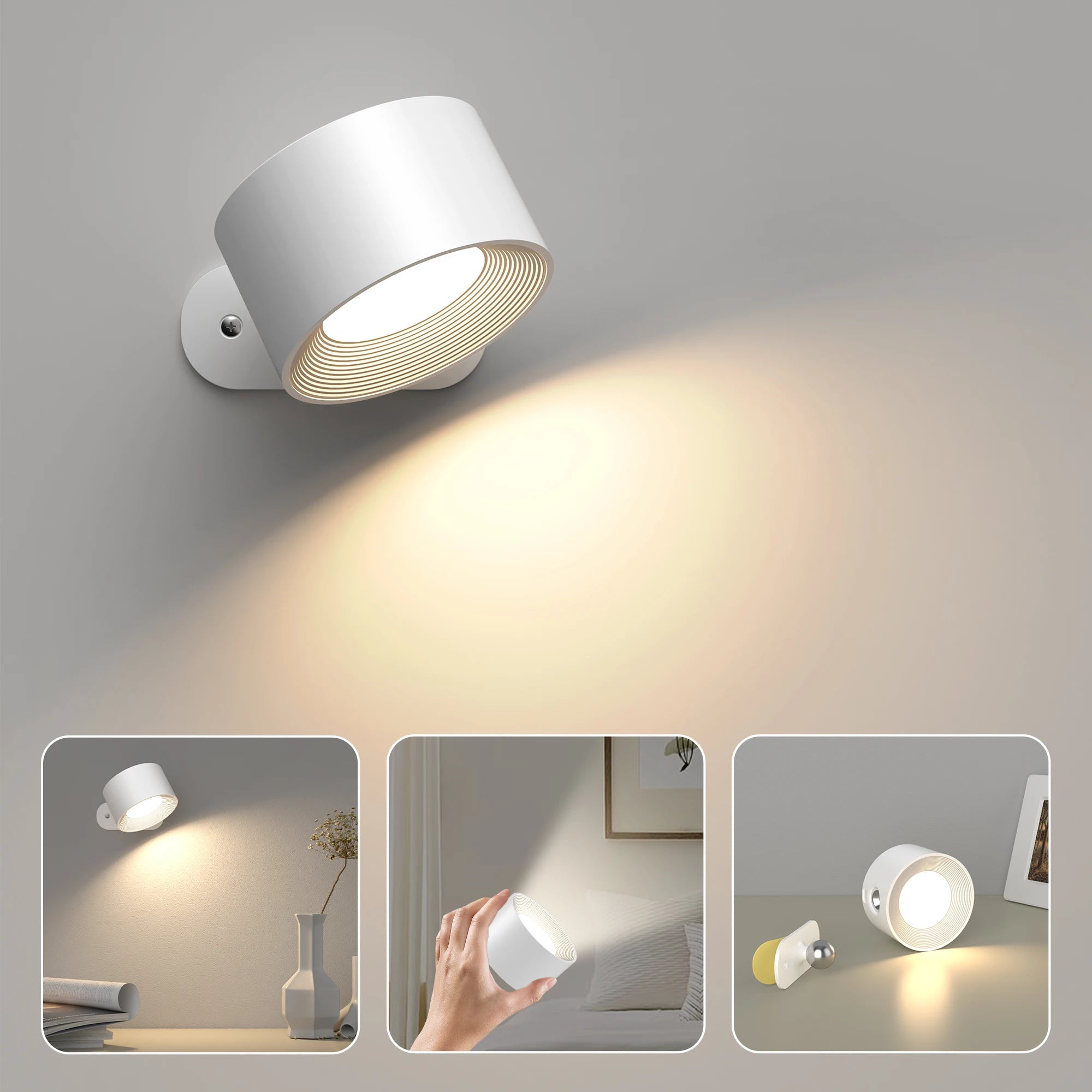 LumiLight | Kabellose, wiederaufladbare 360°-Wandleuchte-Becker Boutique