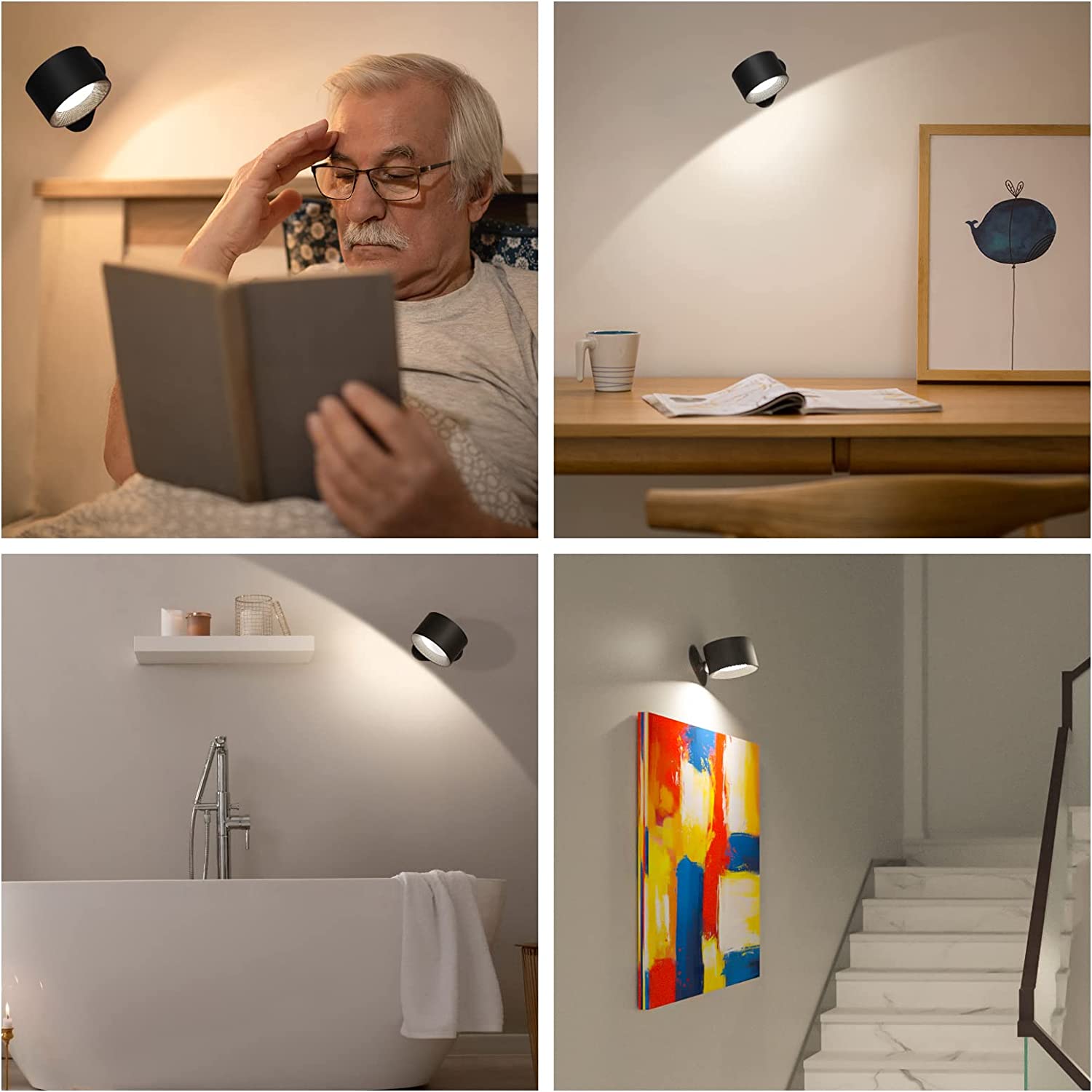 LumiLight | Kabellose, wiederaufladbare 360°-Wandleuchte-Becker Boutique