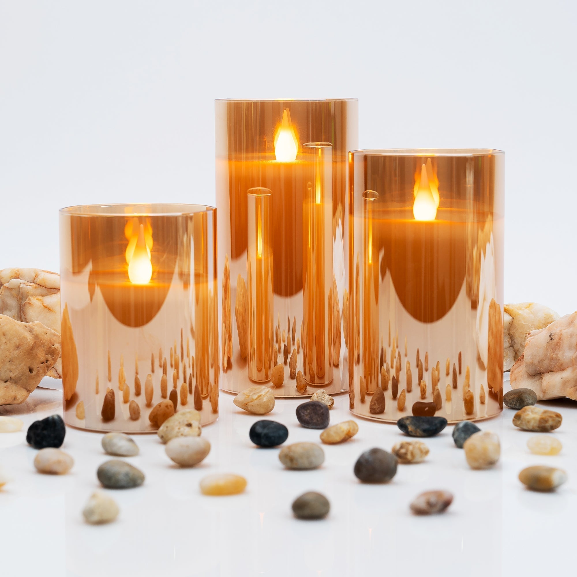 Lumina | Dimmbare LED-Kerzen-Gold-Becker Boutique