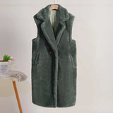 Sleeveless women's teddy coat | Warm