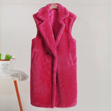 Sleeveless women's teddy coat | Warm