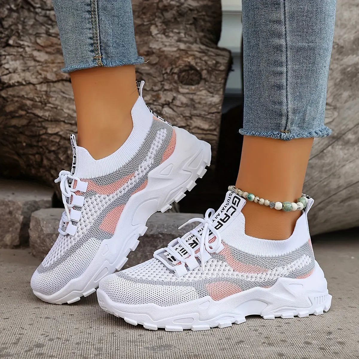 Maha | Sneaker mit dicker Sohle und Schnürverschluss