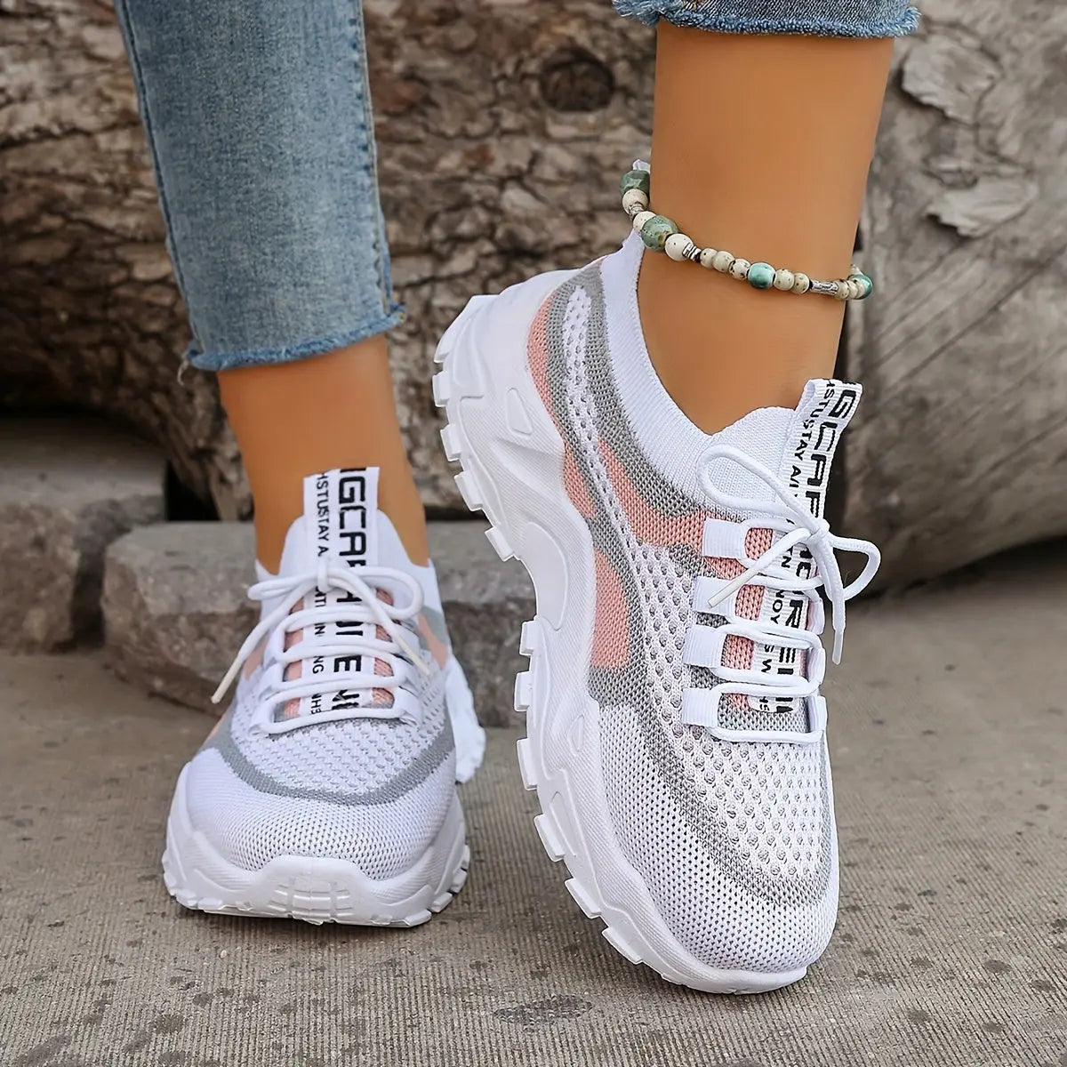 Maha | Sneaker mit dicker Sohle und Schnürverschluss