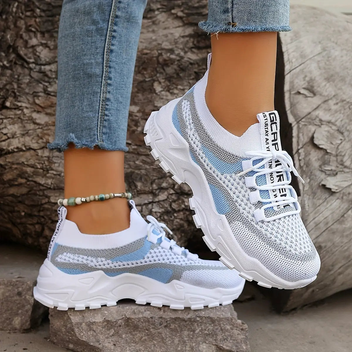 Maha | Sneaker mit dicker Sohle und Schnürverschluss