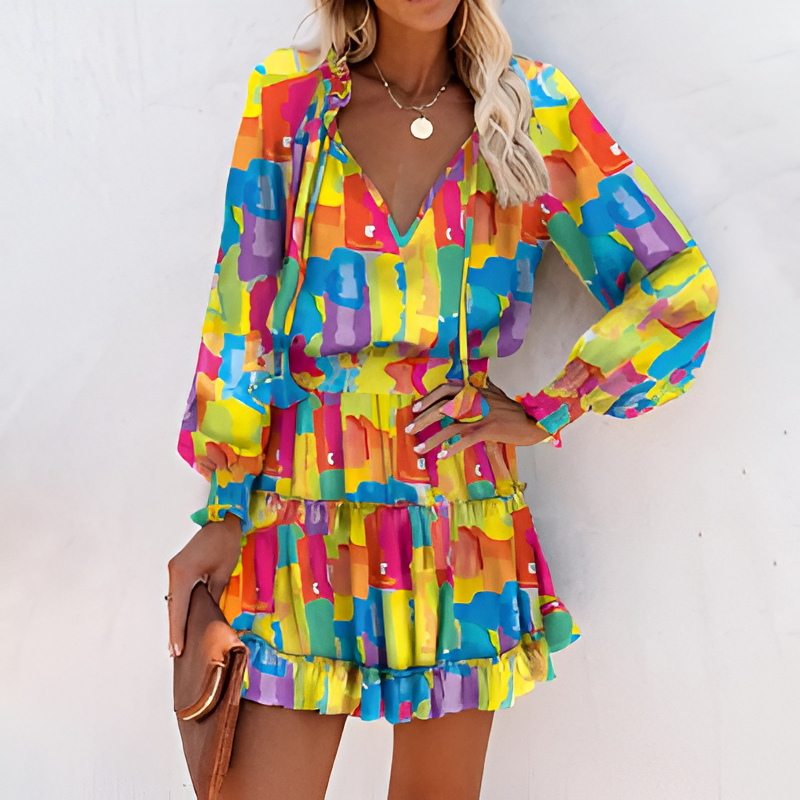 Madison | Gemustertes Sommerkleid mit Druck-Multi-S-Becker Boutique