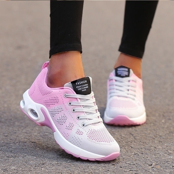 Mandy | Ergonomische und stützende Sneakers-Rosa Grau-36-Becker Boutique