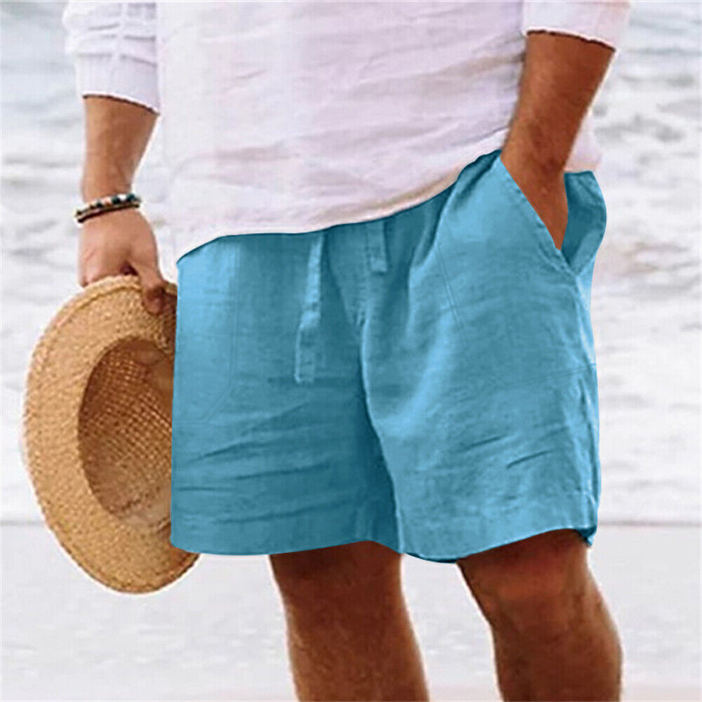 Marcel | Leinenshorts für den Sommer-Himmelblau-M-Becker Boutique