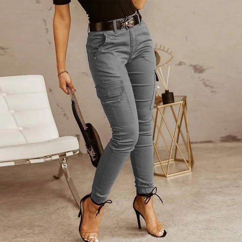 Margot | Cargo-Jeans für Damen-Grau-XL-Becker Boutique