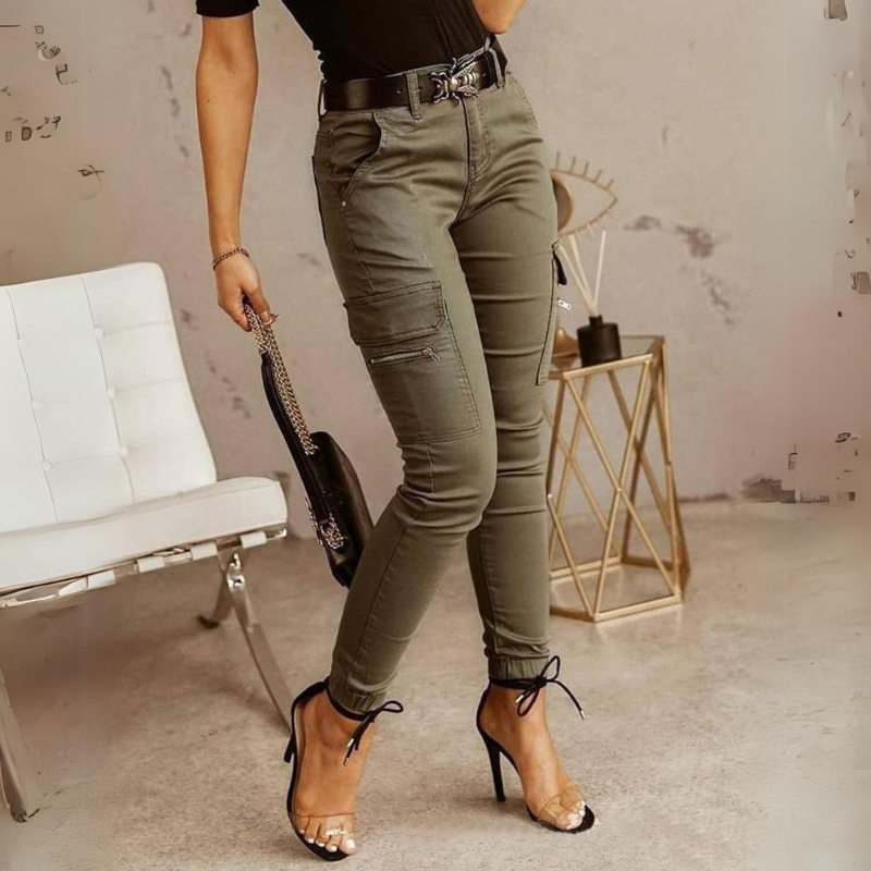 Margot | Cargo-Jeans für Damen-Grün-XL-Becker Boutique