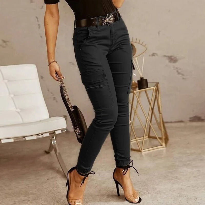 Margot | Cargo-Jeans für Damen-Schwarz-XL-Becker Boutique