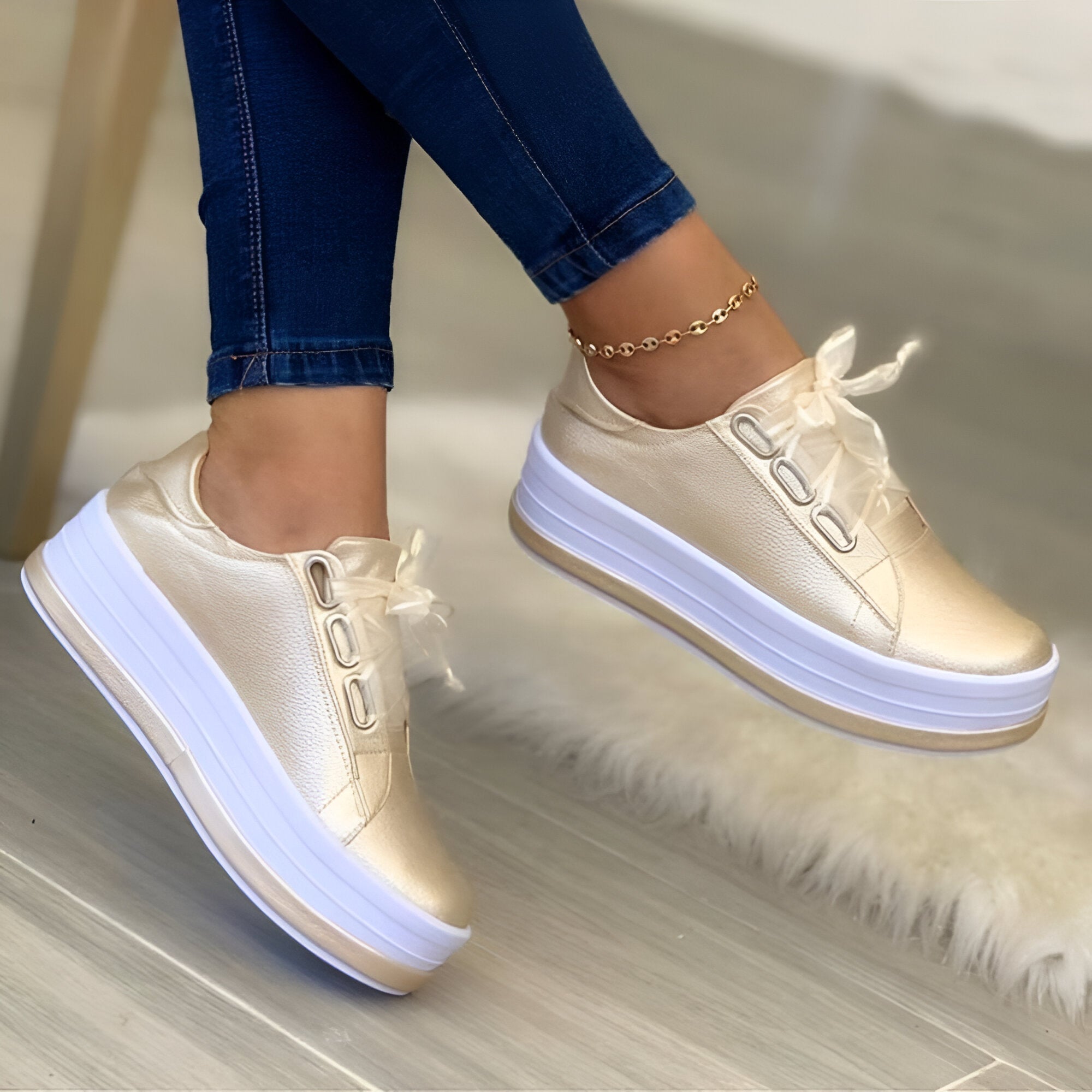 Marika | Ortho-komfort sneakers-Gold-35-Becker Boutique