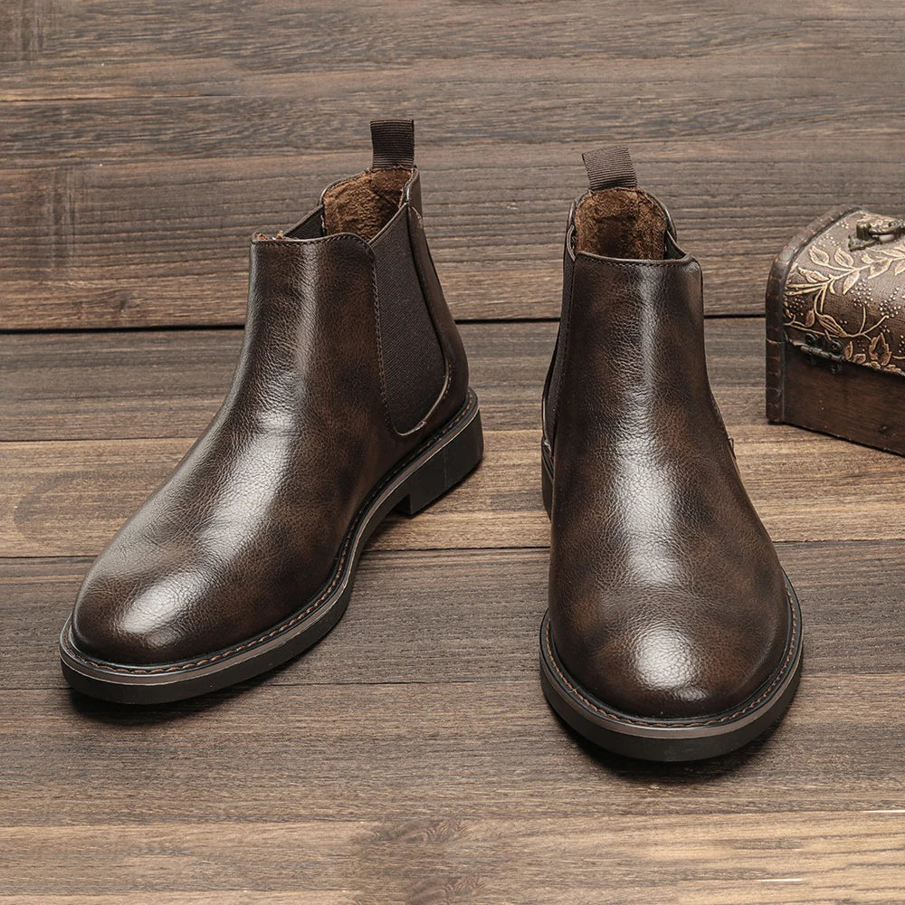 Martin | Chelsea-Stiefel aus Leder-Dunkelbraun-40-Becker Boutique
