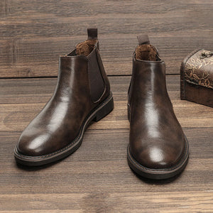 Martin | Chelsea-Stiefel aus Leder-Dunkelbraun-40-Becker Boutique