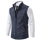 Matteo | Strickweste mit Ärmeln-Blau-M-Becker Boutique